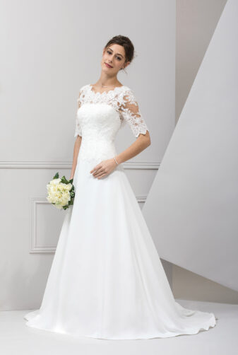 EGLANTINE CREATIONS 2019 Brautkleid EC19 TAIWA 2251 Bei Avorio Vestito Eiche Berlin