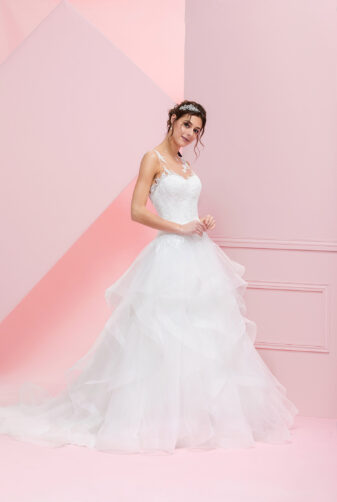 EGLANTINE CREATIONS 2019 Brautkleid EC19 TEMPETE 1743 Bei Avorio Vestito Eiche Berlin