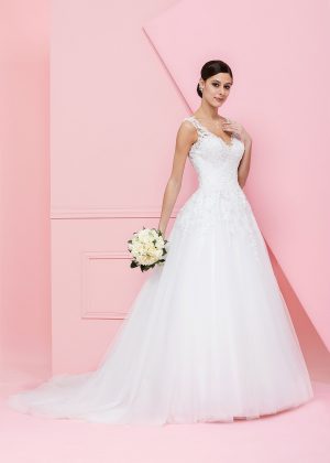 EGLANTINE CREATIONS 2019 Brautkleid EC19 TOSCANE 1468 Bei Avorio Vestito Eiche Berlin