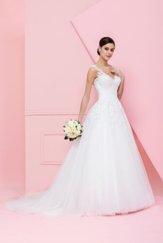 EGLANTINE CREATIONS 2019 Brautkleid EC19 TOSCANE 1468 Bei Avorio Vestito Eiche Berlin