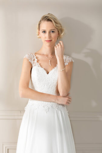 EGLANTINE CREATIONS 2019 Brautkleid EC19 Tahiti 3263 Bei Avorio Vestito Eiche Berlin