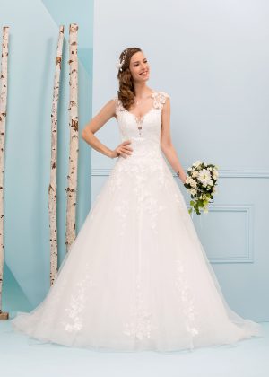 EGLANTINE CREATIONS 2019 Brautkleid EC19 Tentation 2785 Bei Avorio Vestito Eiche Berlin