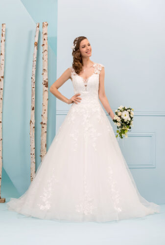 EGLANTINE CREATIONS 2019 Brautkleid EC19 Tentation 2785 Bei Avorio Vestito Eiche Berlin