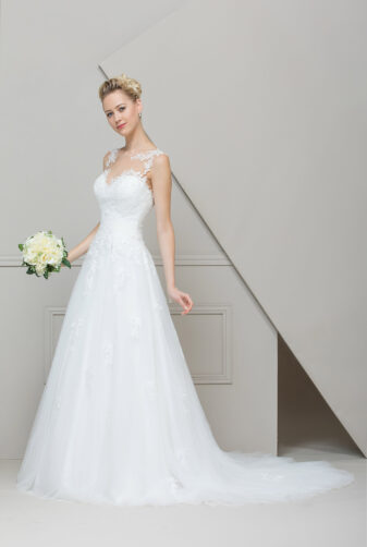 EGLANTINE CREATIONS 2019 Brautkleid EC19 Teresa 3508 Bei Avorio Vestito Eiche Berlin