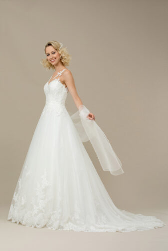 EGLANTINE CREATIONS 2019 Brautkleid EC19 Touchante 2980 Bei Avorio Vestito Eiche Berlin