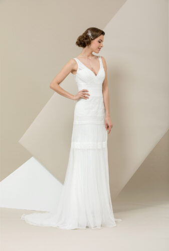 EGLANTINE CREATIONS 2019 Brautkleid EC19 Triomphe 3057 Bei Avorio Vestito Eiche Berlin
