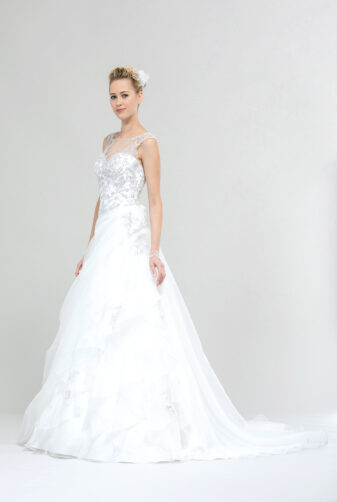 EGLANTINE CREATIONS 2019 Brautkleid EC19 Turquoise 3952 Bei Avorio Vestito Eiche Berlin