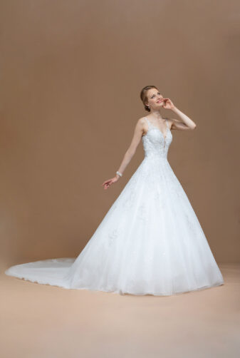EGLANTINE CREATIONS 2019 Brautkleid EGC19 Privee Zelia 12852 Bei Avorio Vestito Eiche Berlin