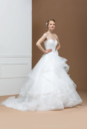 EGLANTINE CREATIONS 2019 Brautkleid EGC19 Privee Zephir 12641 Bei Avorio Vestito Eiche Berlin