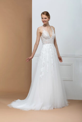 EGLANTINE CREATIONS 2019 Brautkleid EGC19 Privee Zest 12558 Bei Avorio Vestito Eiche Berlin