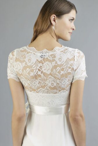 Sweetbelly 2019 Umstandskleid Kimberley Ivory Kurzes Kleid Detail 2 Avorio Vestito Eiche Brautmode Berlin