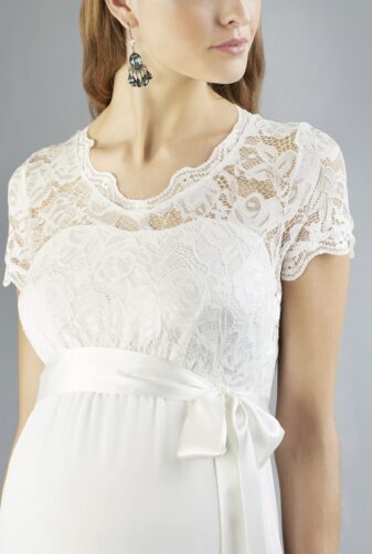Sweetbelly 2019 Umstandskleid Kimberley Ivory Langes Kleid Detail Avorio Vestito Eiche Brautmode Berlin