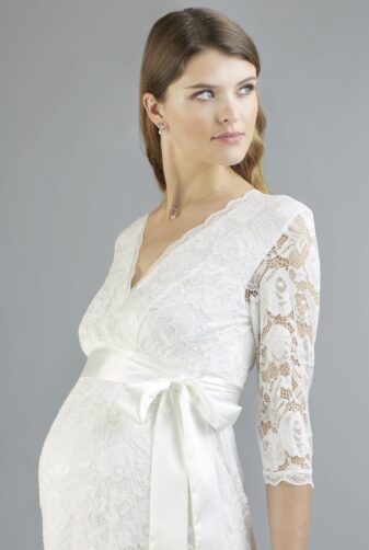 Sweetbelly 2019 Umstandskleid Phillipa Ivory Kurzes Kleid Detail Avorio Vestito Eiche Brautmode Berlin