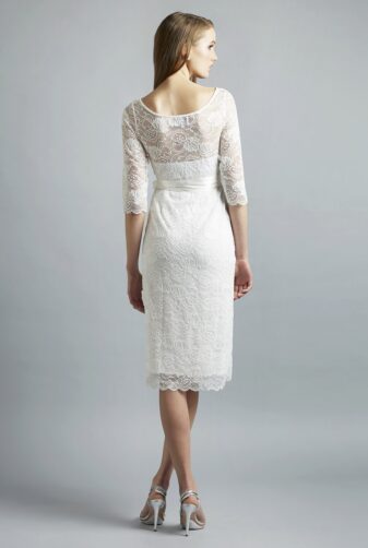 Sweetbelly 2019 Umstandskleid Tabea Ivory Kurzes Kleid Back Avorio Vestito Eiche Brautmode Berlin