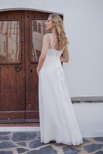 Langes Umstandskleid ivory Kollektion 2020 A7221l 5 bei Avorio Vestito Brautmode in Berlin